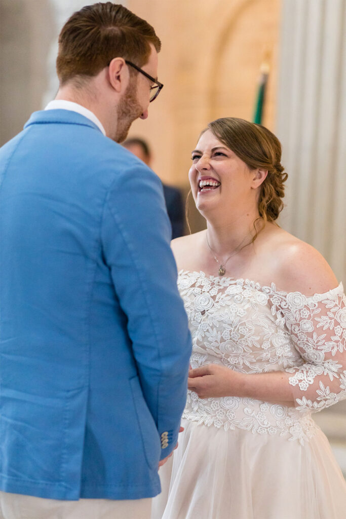 Socially Distanced Covid 19 Wedding Ceremony at City Hall Dublin