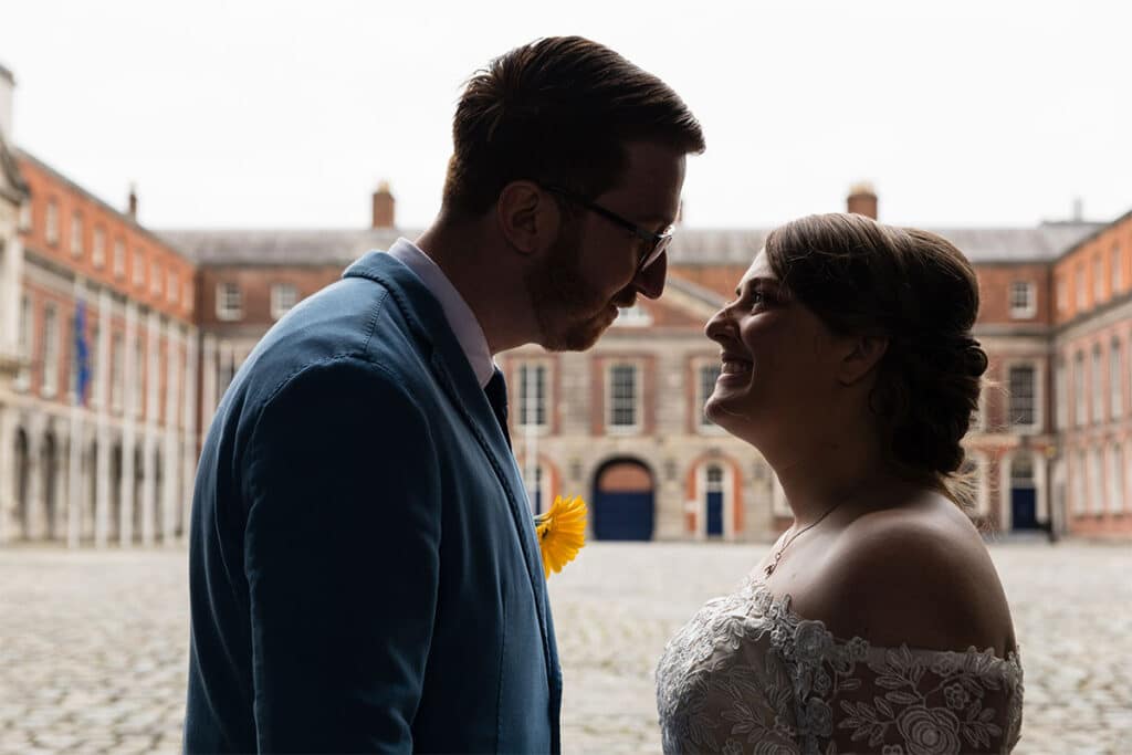 First Look Wedding Photographer Dublin Castle