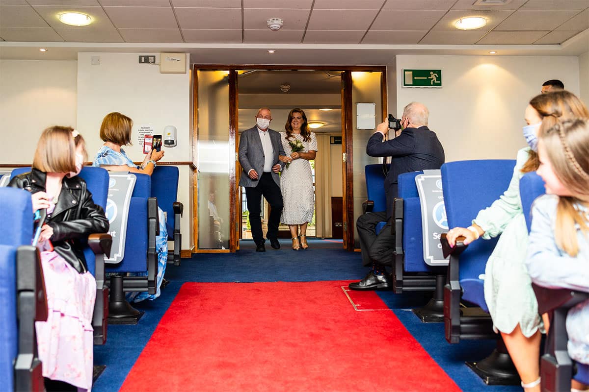 Dublin city registry office wedding ceremony