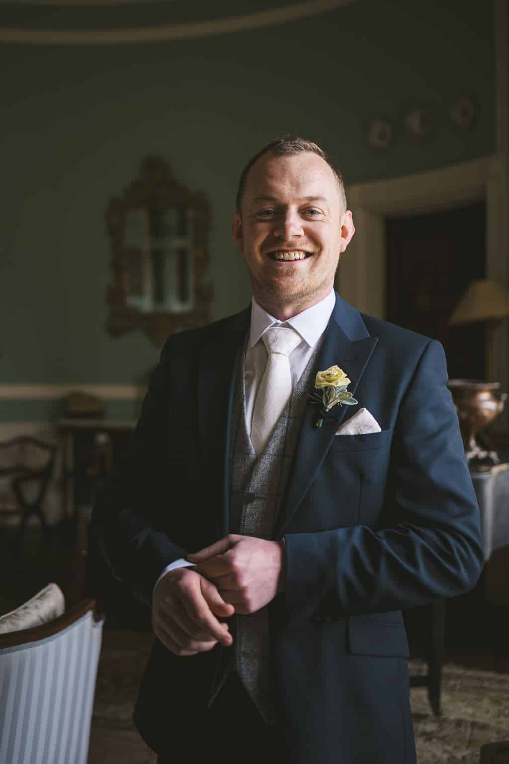 Borris House wedding photographer - groom portrait