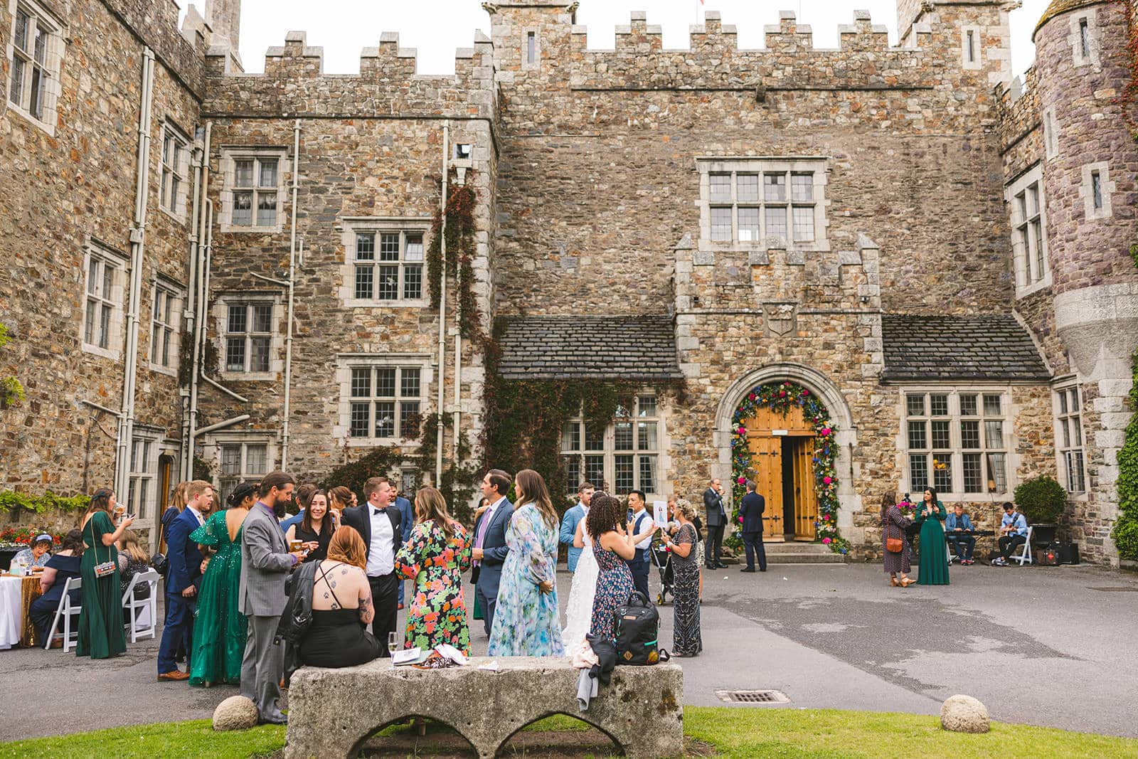 Outdoor Drinks reception at Waterford Castle